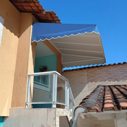 Toldo fixo estrutura alumínio